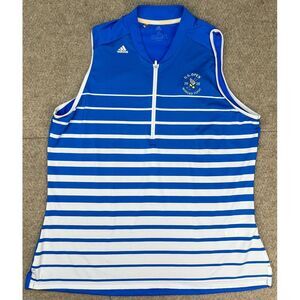 Adidas 2020 U.S. Open Winged Foot Women's Embroidered Striped Golf Shirt Size XL